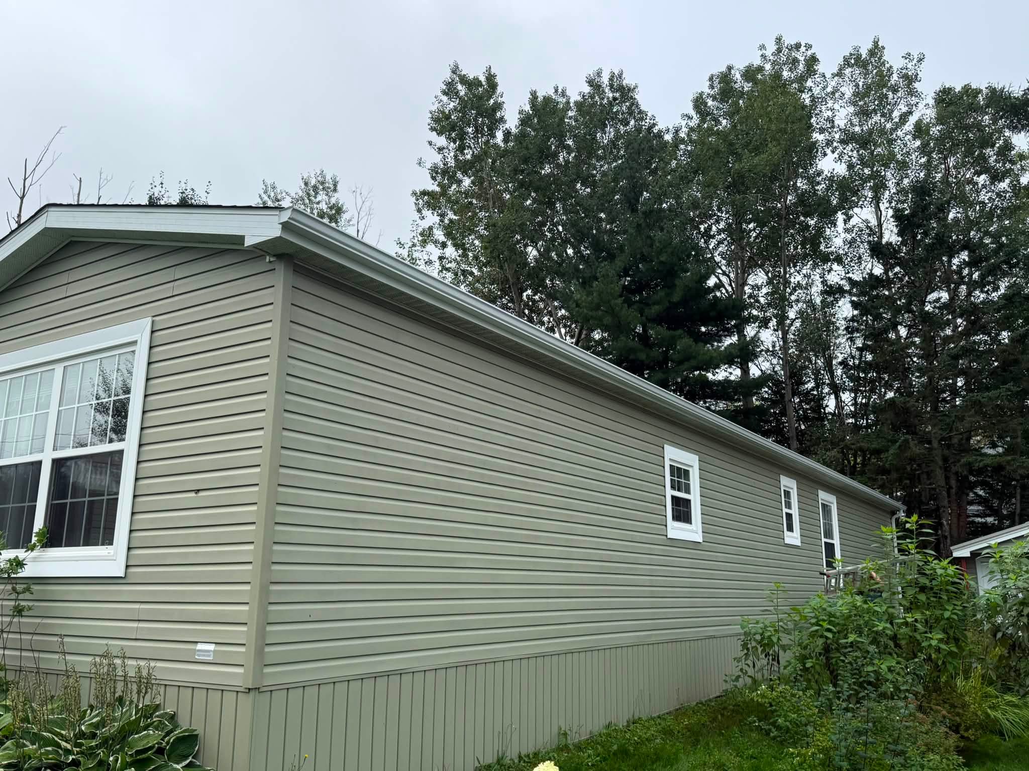 Finished home siding and eaves